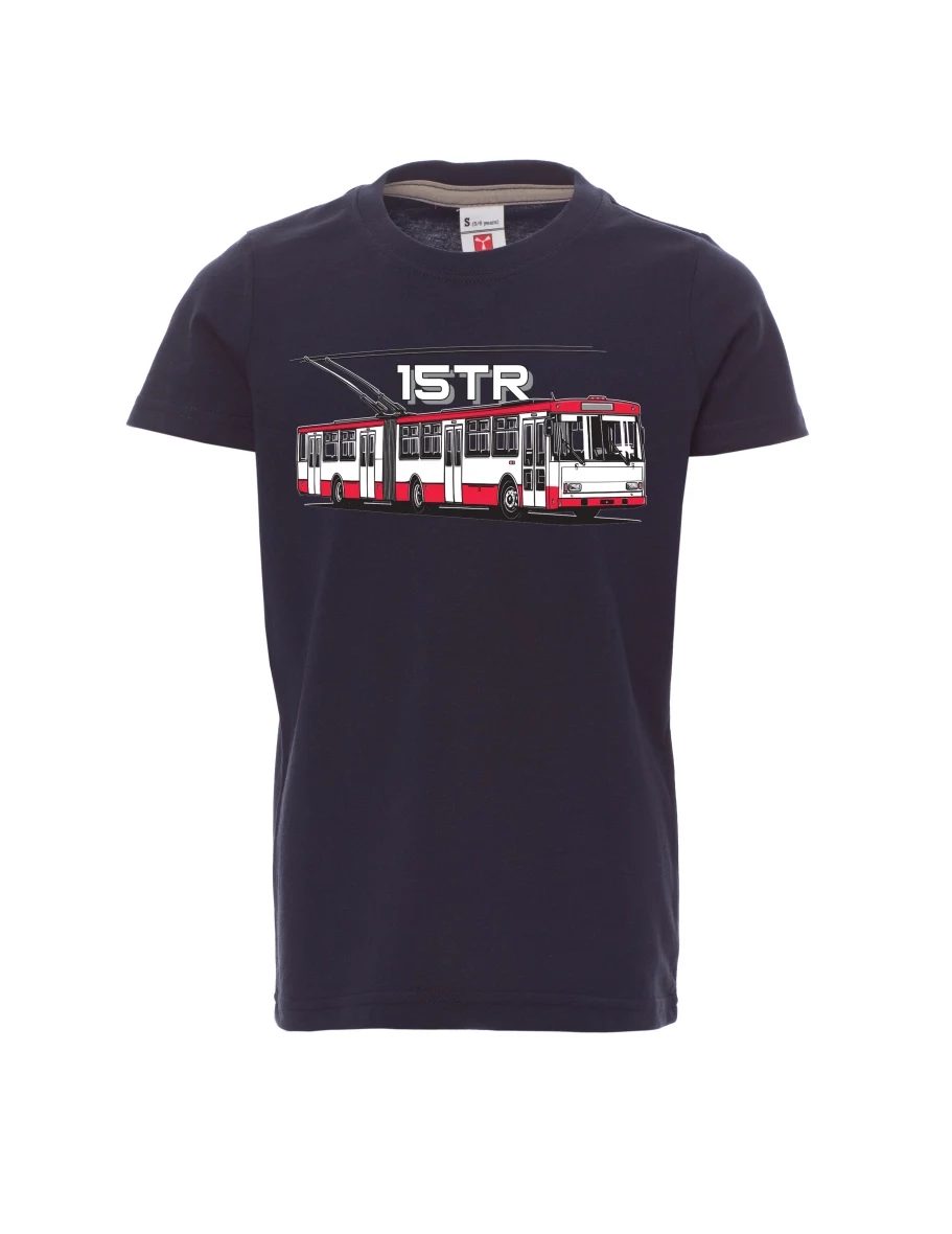 Navy Kinder T-Shirt Oberleitungsbus 15TR