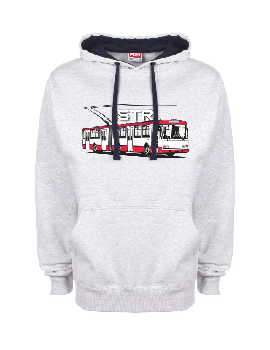 Blau-graues Sweatshirt Oberleitungsbus 15TR