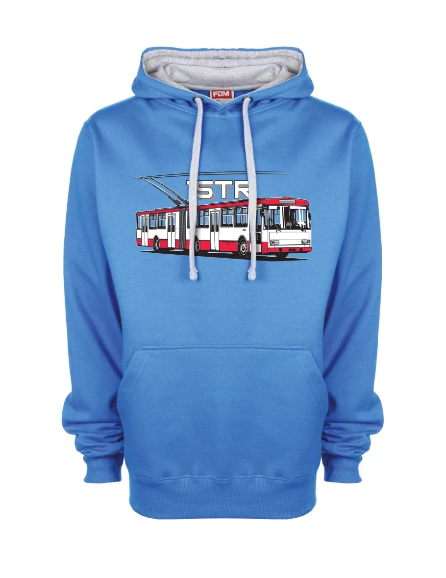 Grau-blaues Sweatshirt Oberleitungsbus 15TR