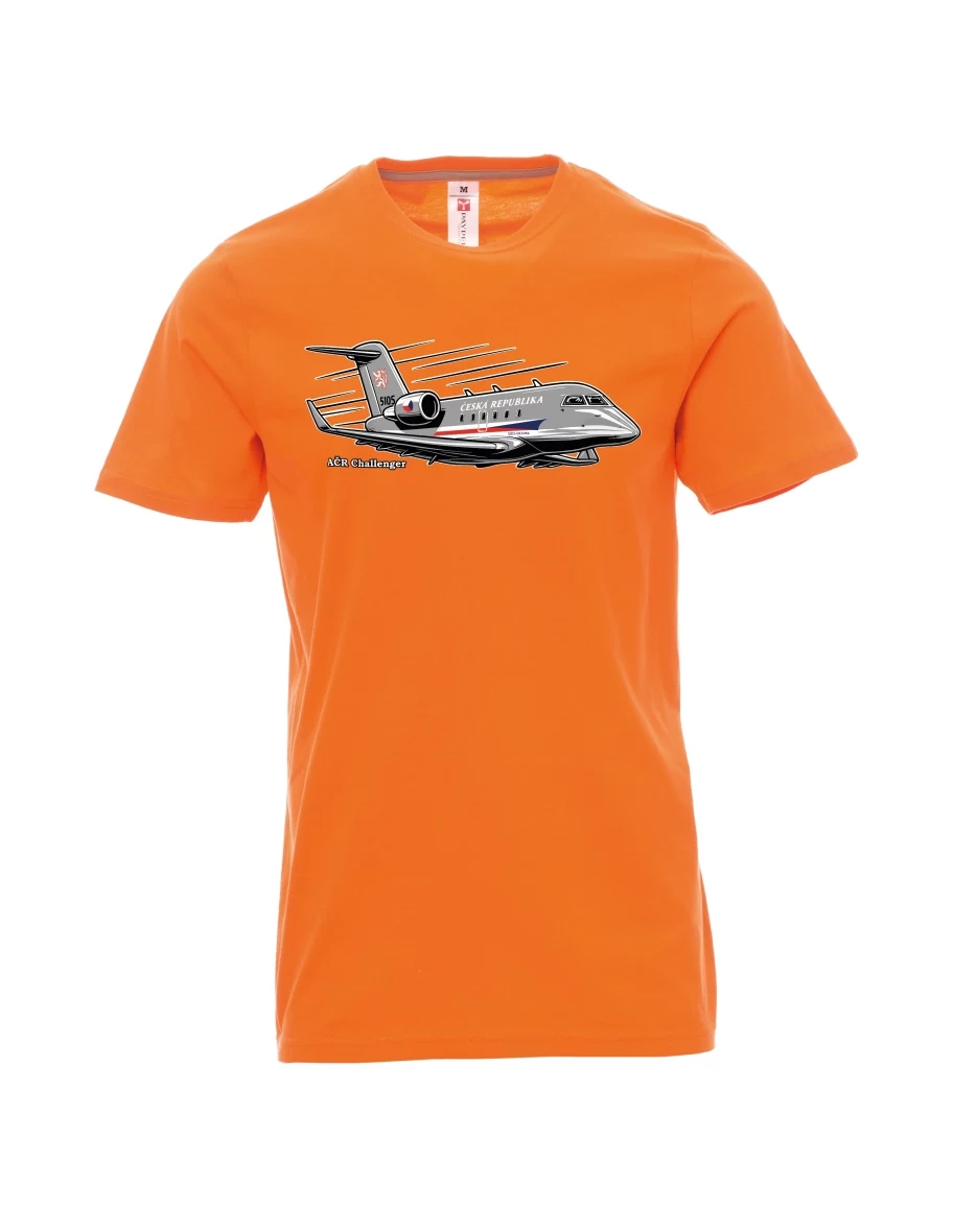 Orange T-Shirt für Männer Flugzeug AČR Challenger