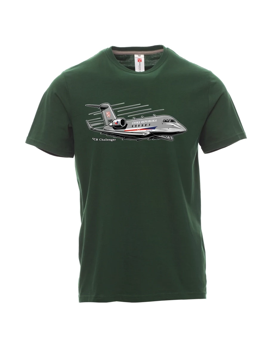 Dunkelgrün T-Shirt für Männer Flugzeug AČR Challenger