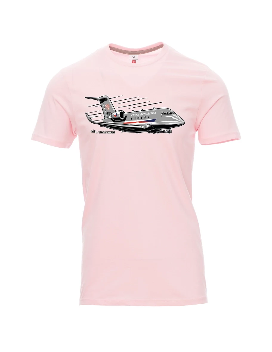 Hell-Pink T-Shirt für Männer Flugzeug AČR Challenger