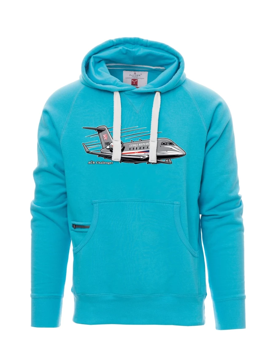 Hellblaues Sweatshirt für Männer Flugzeug AČR Challenger
