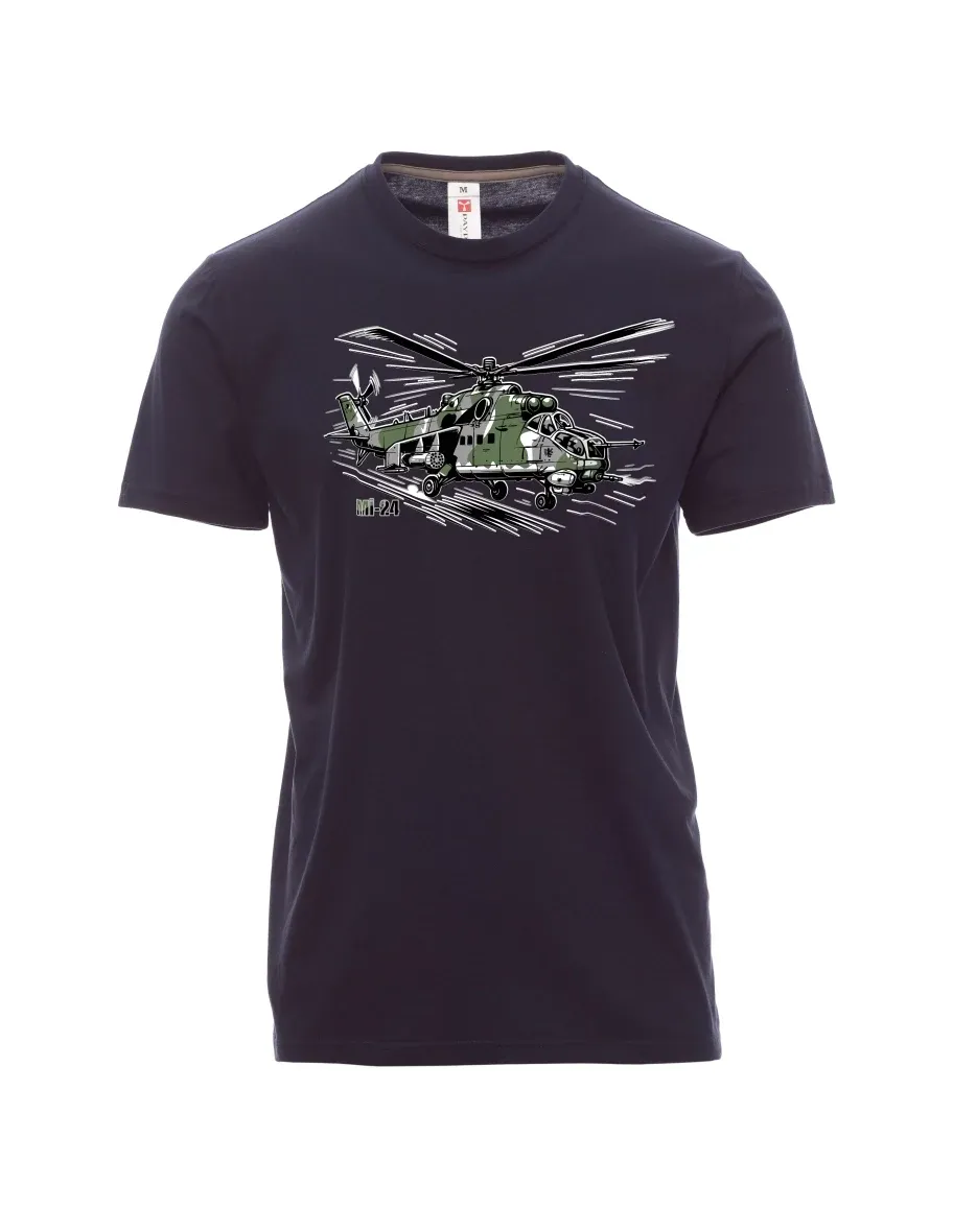 Marine T-Shirt für Männer Hubschrauber Mi-24