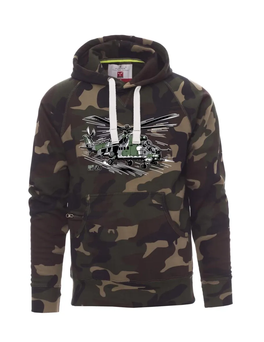 Tarnung Sweatshirt für Männer Hubschrauber Mi-24