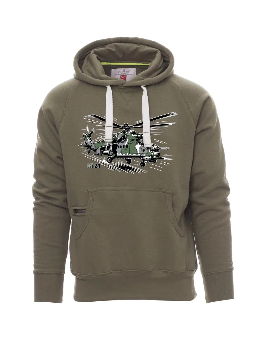 Khaki Sweatshirt für Männer Hubschrauber Mi-24
