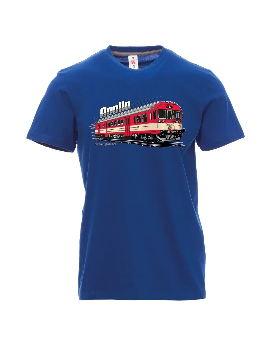 Blaues T-Shirt für Männer Triebwagen 843 „Apollo“