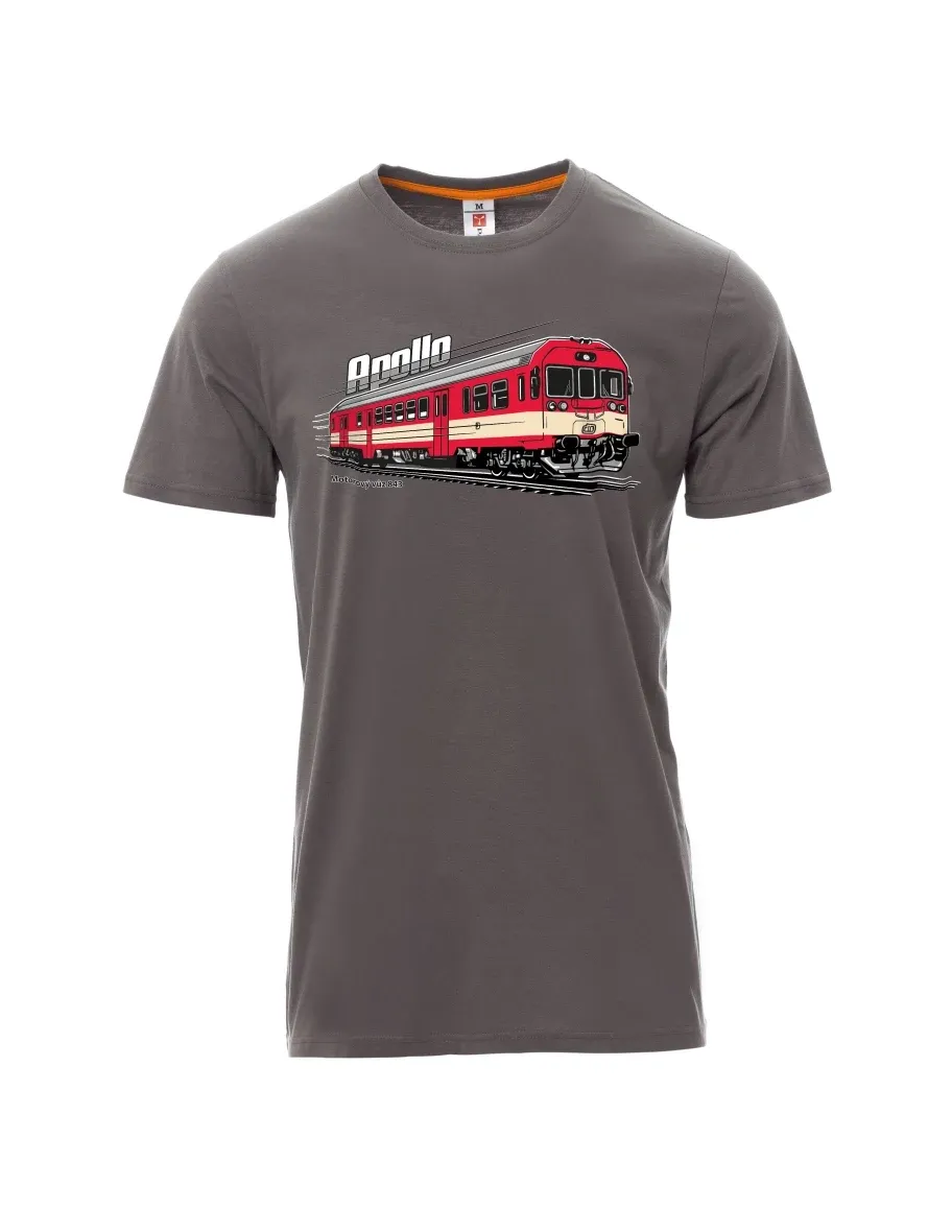 Graues T-Shirt für Männer Triebwagen 843 „Apollo“