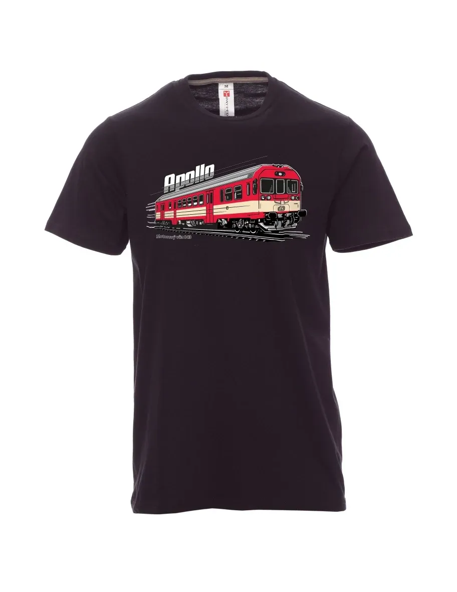 Schwarzes T-Shirt für Männer Triebwagen 843 „Apollo“