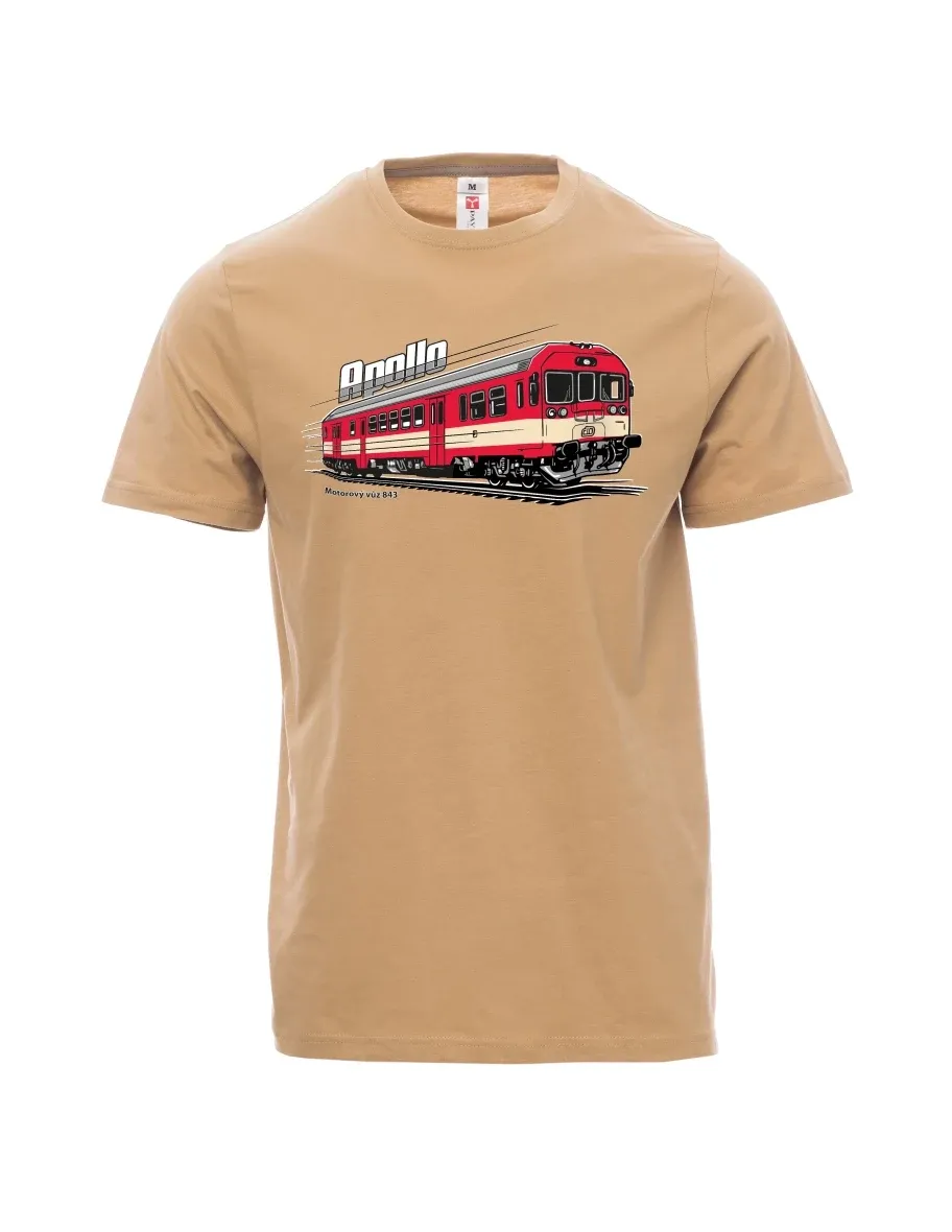 Braunes T-Shirt für Männer Triebwagen 843 „Apollo“