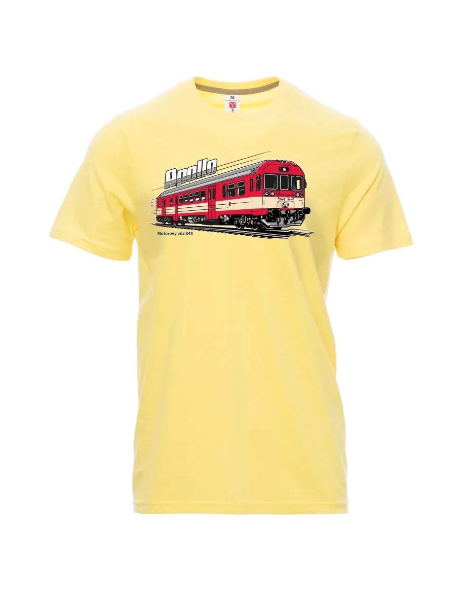 Hellgelb T-Shirt für Männer Triebwagen 843 „Apollo“