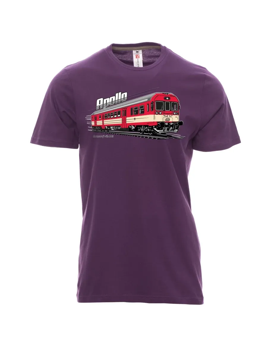Violett T-Shirt für Männer Triebwagen 843 „Apollo“