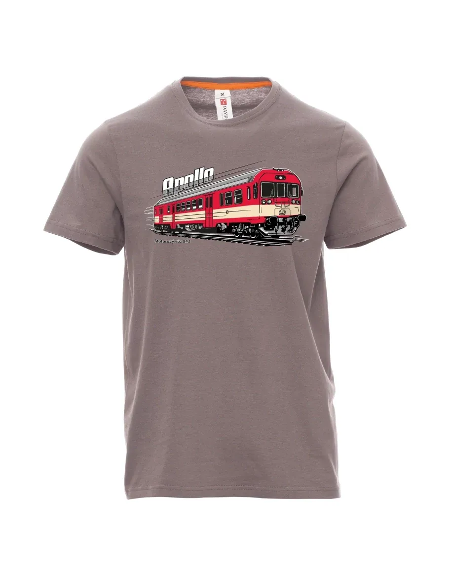 Stahlgrau T-Shirt für Männer Triebwagen 843 „Apollo“