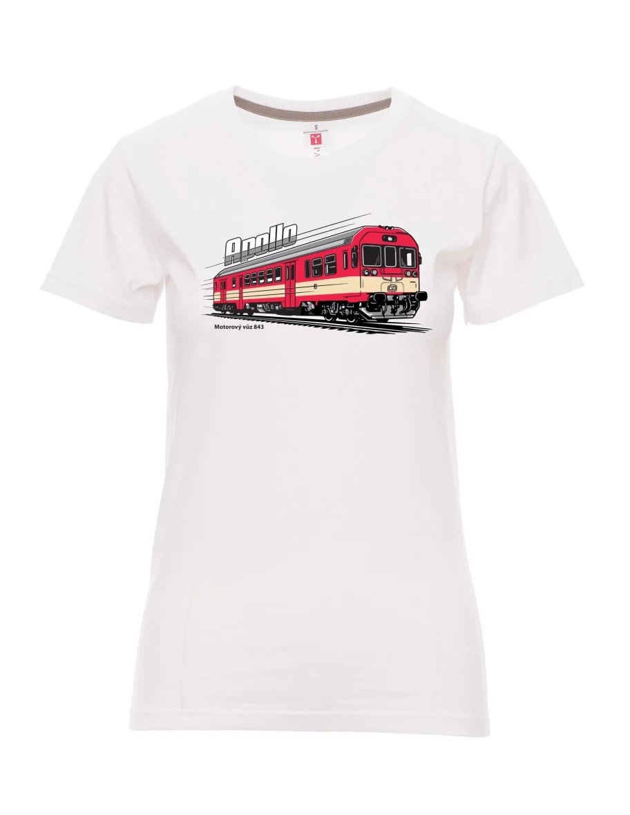 Weißes T-Shirt für Damen Triebwagen 843 „Apollo“