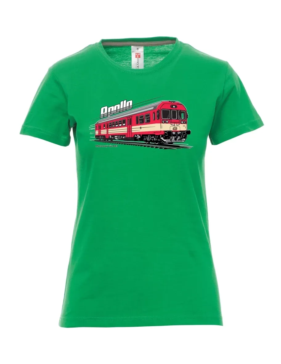 Grünes T-Shirt für Damen Triebwagen 843 „Apollo“