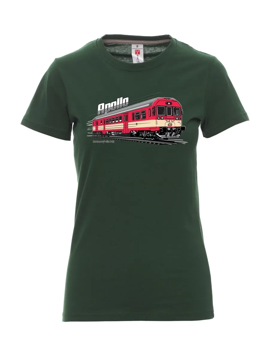 Dunkelgrün T-Shirt für Damen Triebwagen 843 „Apollo“