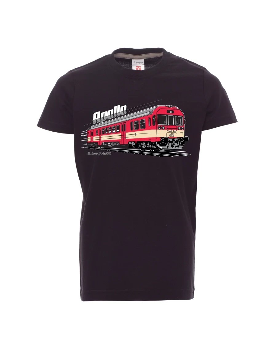 Schwarzes Kinder T-Shirt Triebwagen 843 „Apollo“