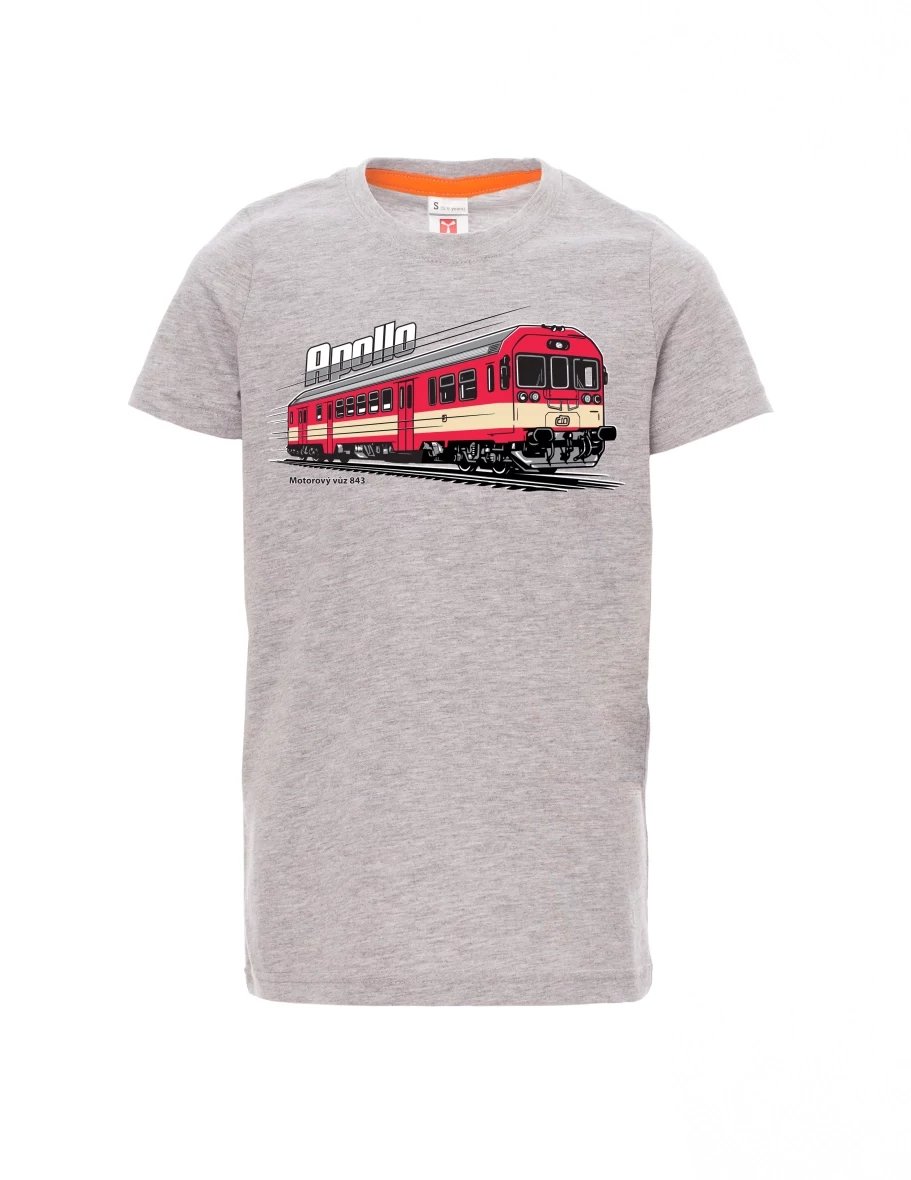 Grau melange Kinder T-Shirt Triebwagen 843 „Apollo“