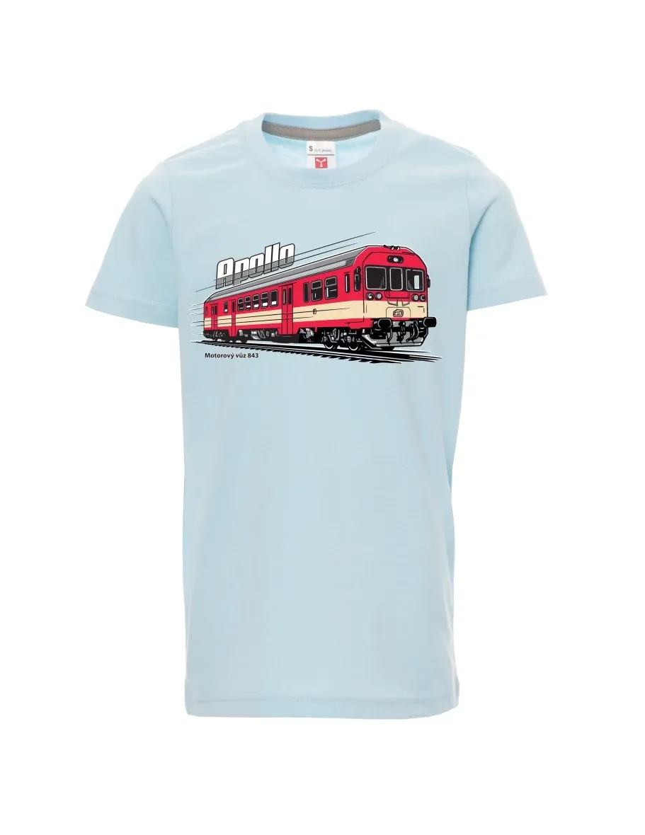 Blassblaues Kinder T-Shirt Triebwagen 843 „Apollo“