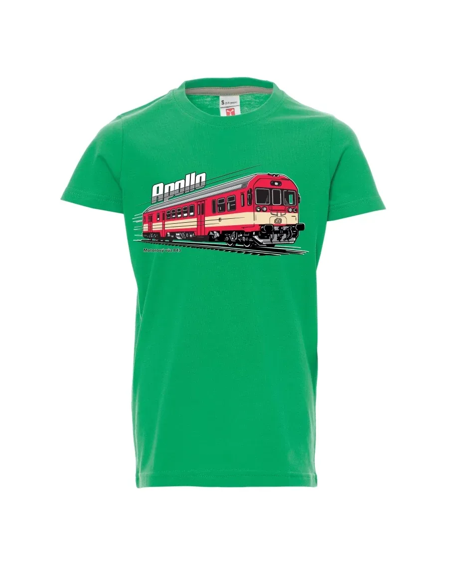 Grünes Kinder T-Shirt Triebwagen 843 „Apollo“