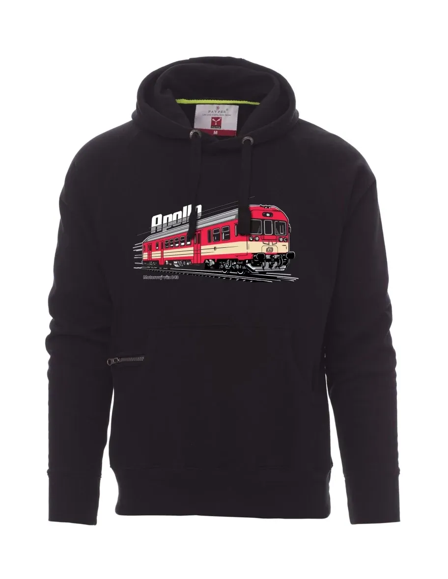 Schwarzes Sweatshirt für Männer Triebwagen 843 „Apollo“