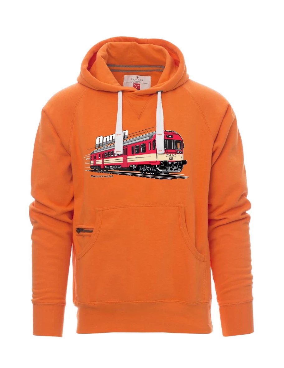 Orange Sweatshirt für Männer Triebwagen 843 „Apollo“