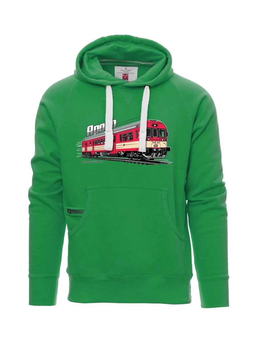 Grünes Sweatshirt für Männer Triebwagen 843 „Apollo“