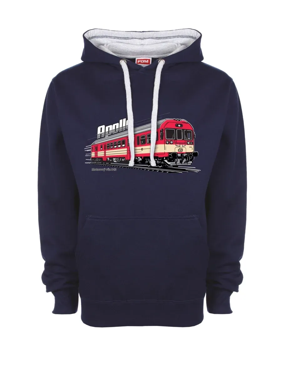 Grau-marines Sweatshirt Triebwagen 843 „Apollo“