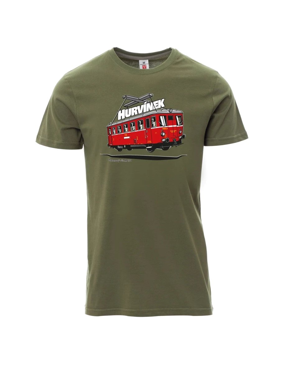 Khaki T-Shirt für Männer Triebwagen M 131 „Hurvínek“