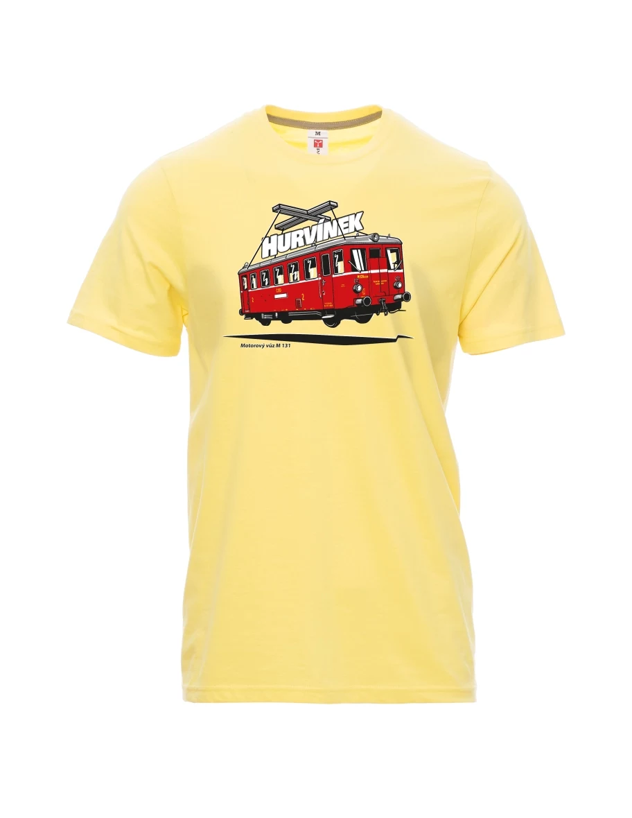 Hellgelb T-Shirt für Männer Triebwagen M 131 „Hurvínek“
