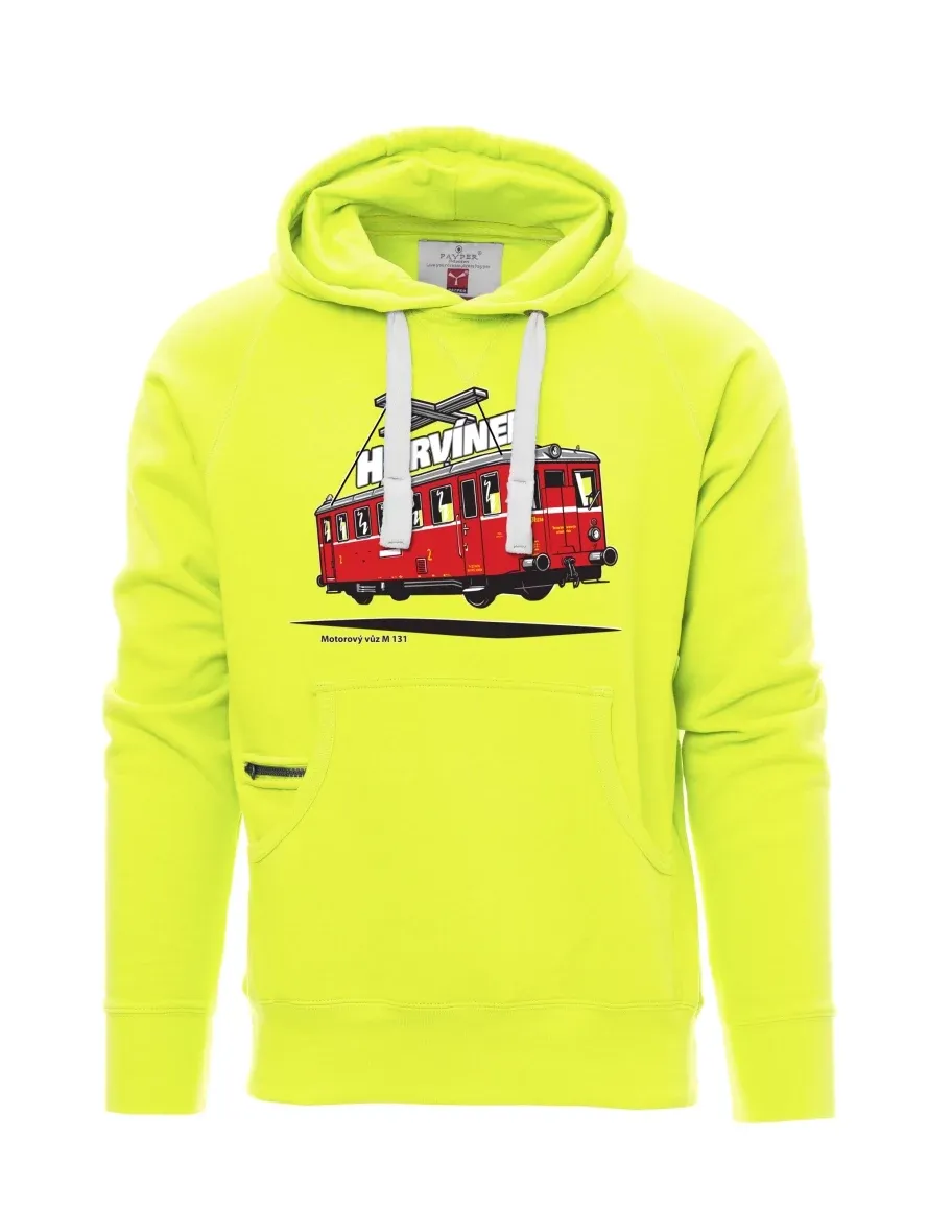 Fluoreszierendes Sweatshirt für Männer Triebwagen M 131 „Hurvínek“