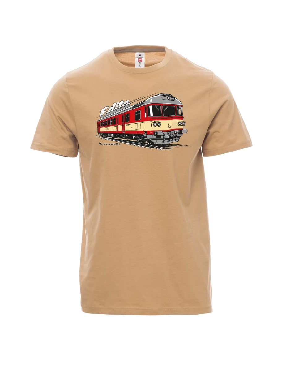 Braunes T-Shirt für Männer Triebwagen 854