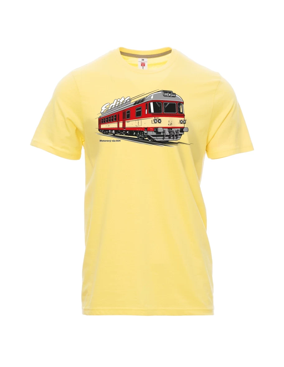 Hellgelb T-Shirt für Männer Triebwagen 854