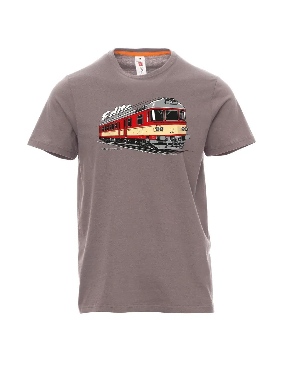 Stahlgrau T-Shirt für Männer Triebwagen 854