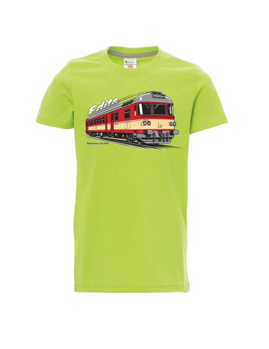 Hellgrünes Kinder T-Shirt Triebwagen 854