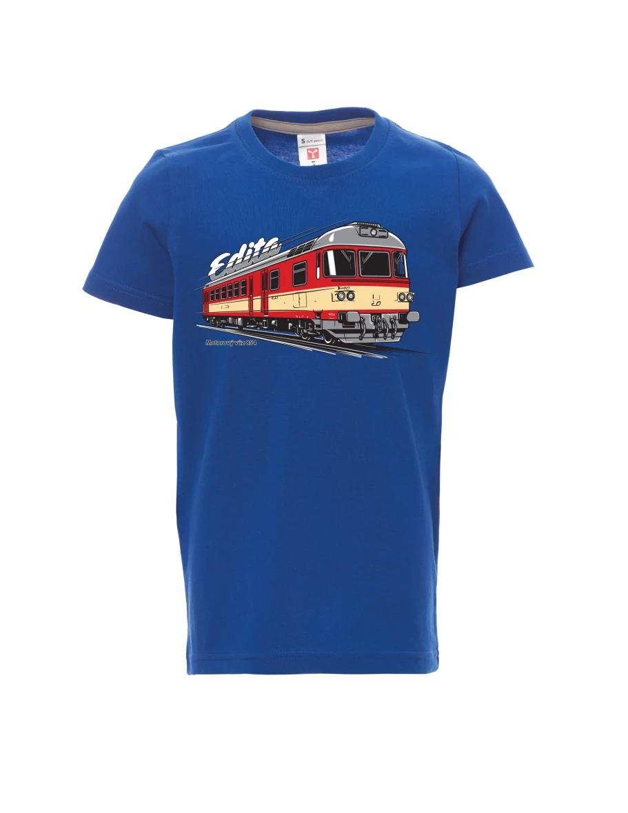 Blaues Kinder T-Shirt Triebwagen 854