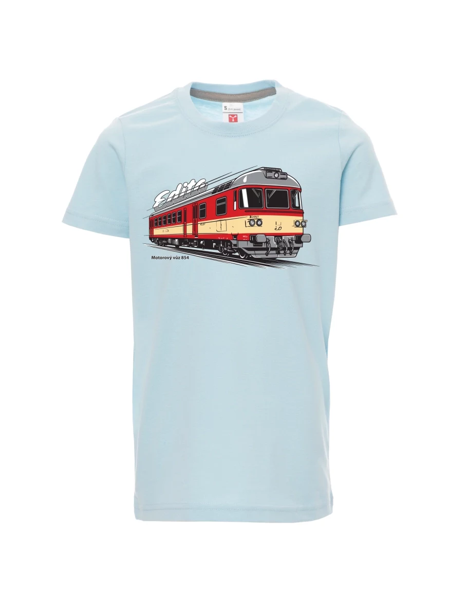 Blassblaues Kinder T-Shirt Triebwagen 854