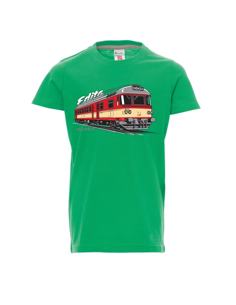 Grünes Kinder T-Shirt Triebwagen 854