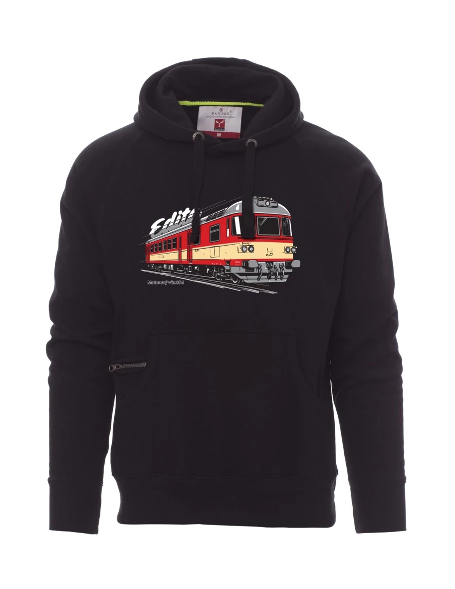 Schwarzes Sweatshirt für Männer Triebwagen 854