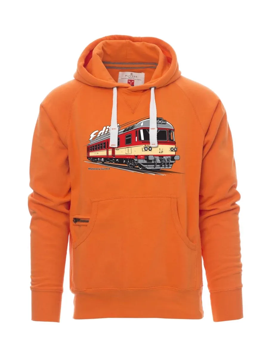 Orange Sweatshirt für Männer Triebwagen 854