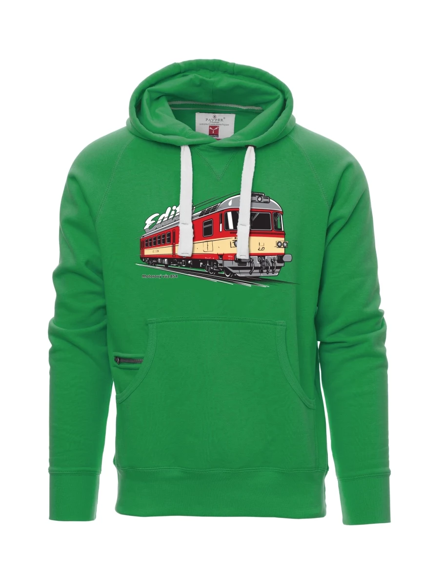 Grünes Sweatshirt für Männer Triebwagen 854