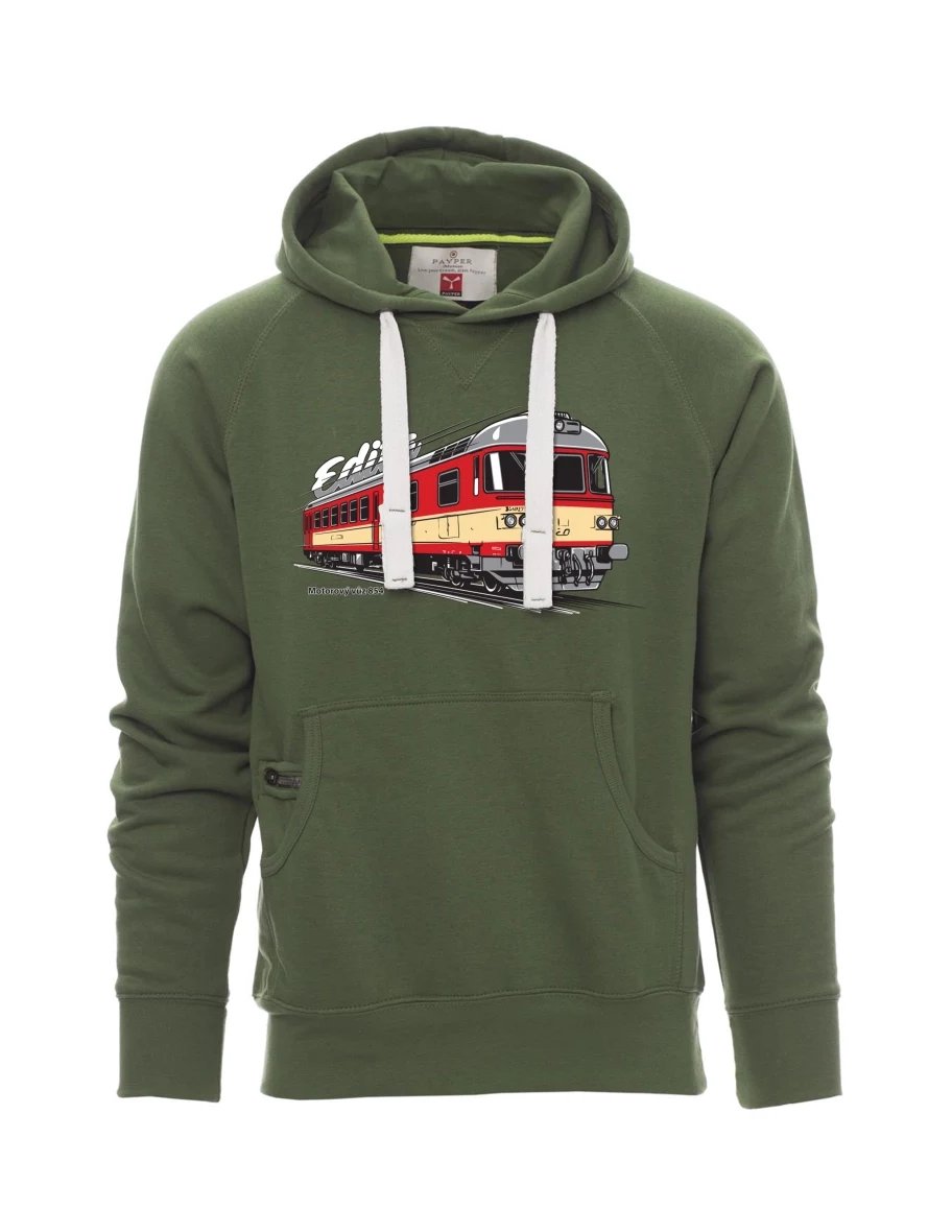 Dunkelgrünes Sweatshirt für Männer Triebwagen 854
