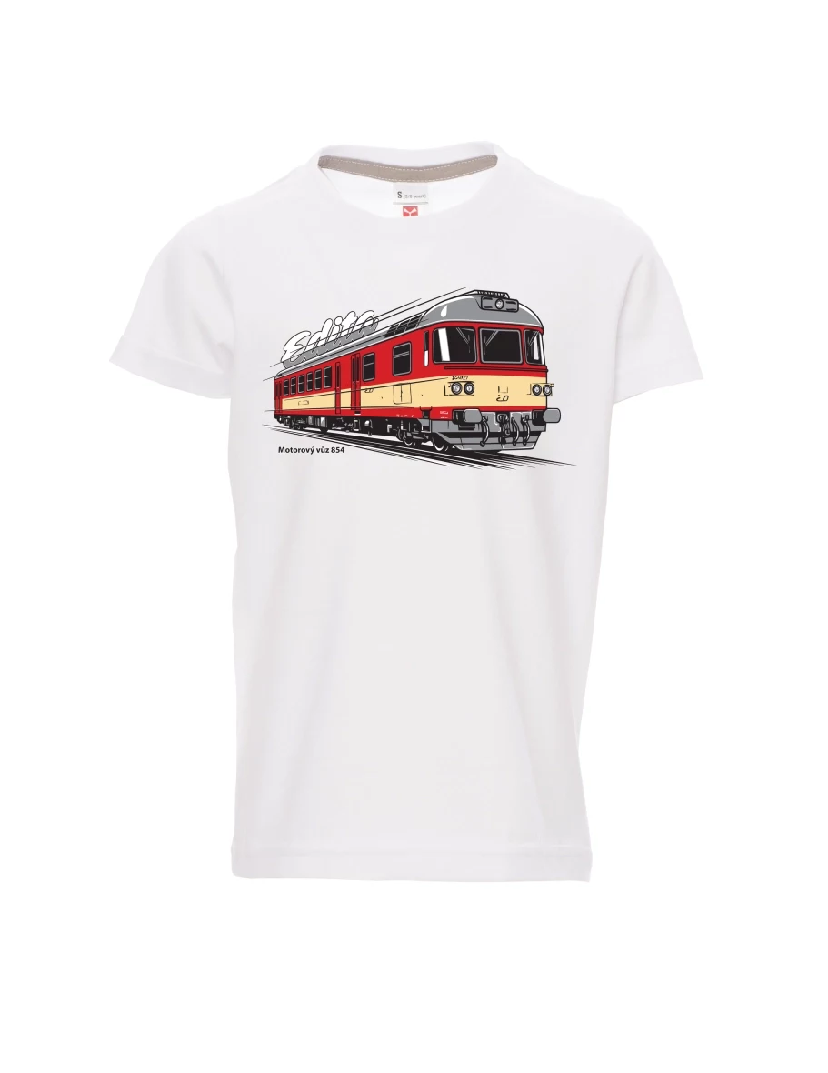 Weißes Kinder T-Shirt Triebwagen 854