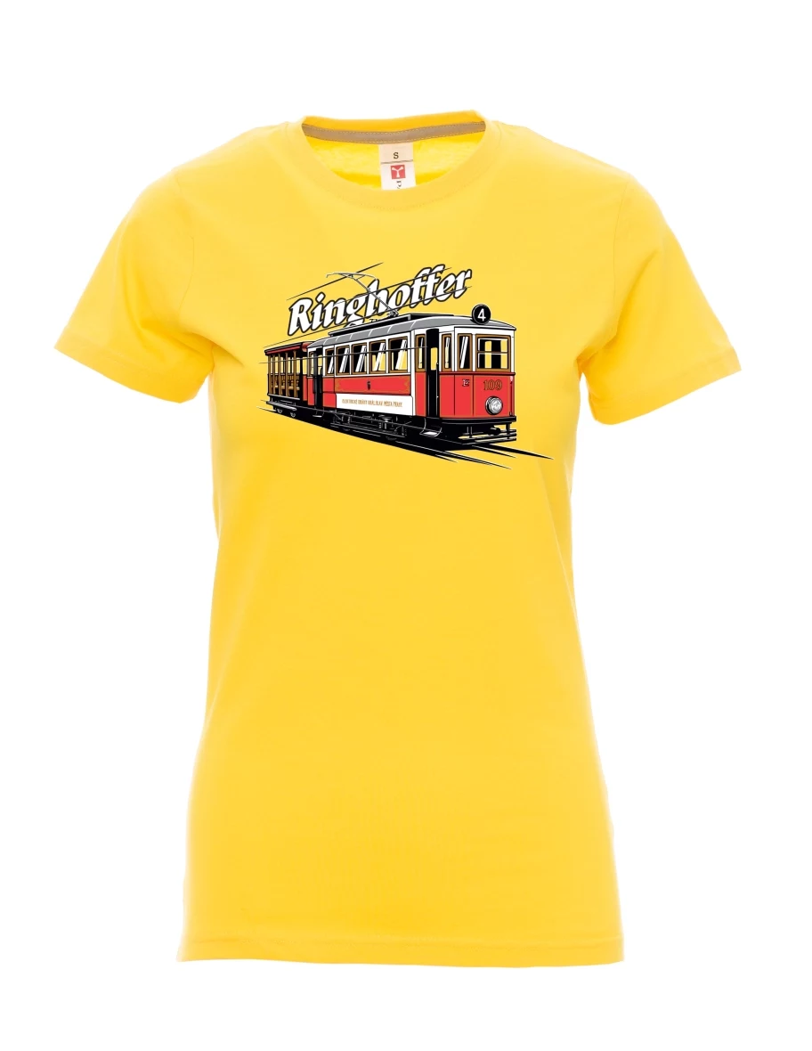 Gelbes T-Shirt für Damen Straßenbahn Ringhoffer