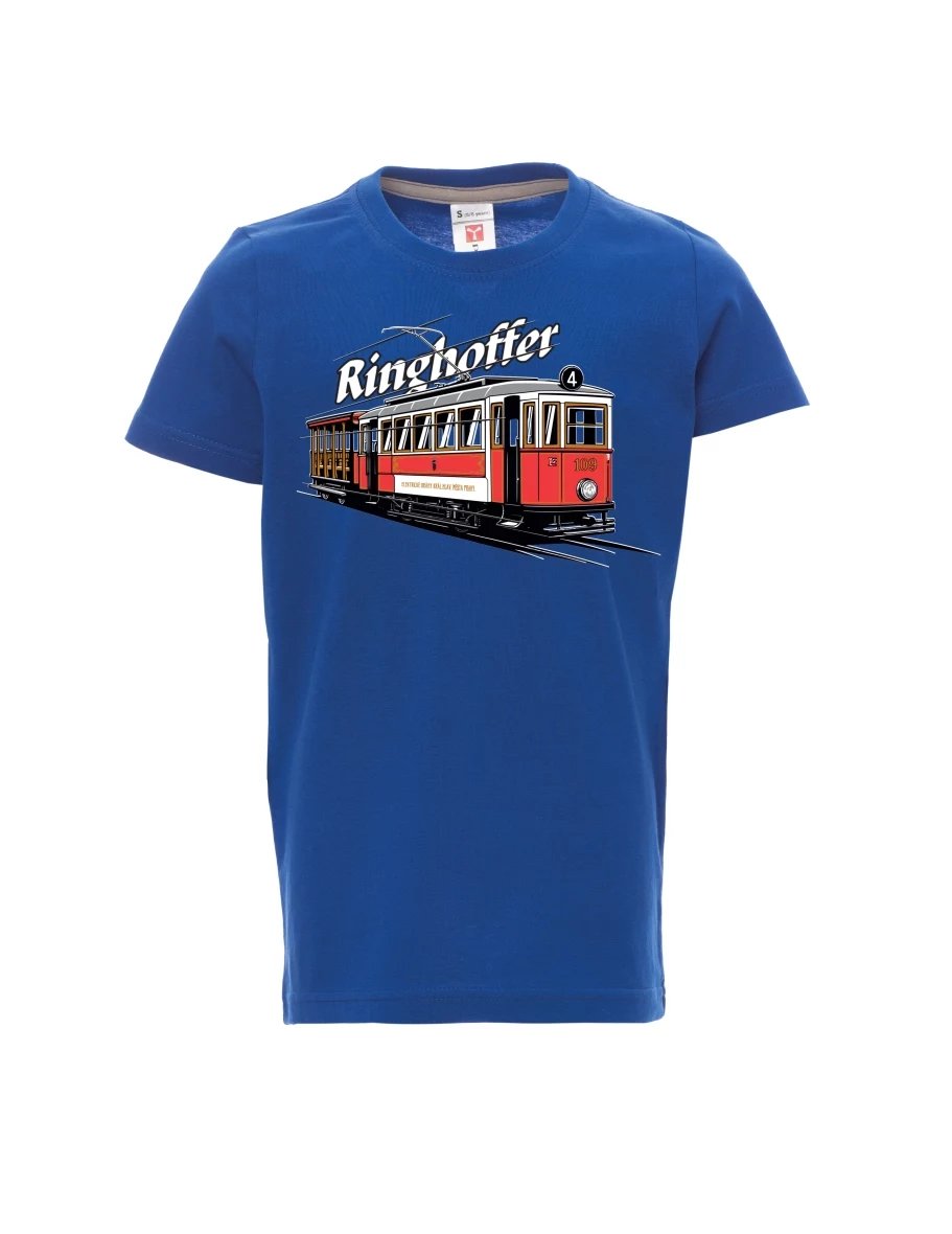 Blaues Kinder T-Shirt Straßenbahn Ringhoffer