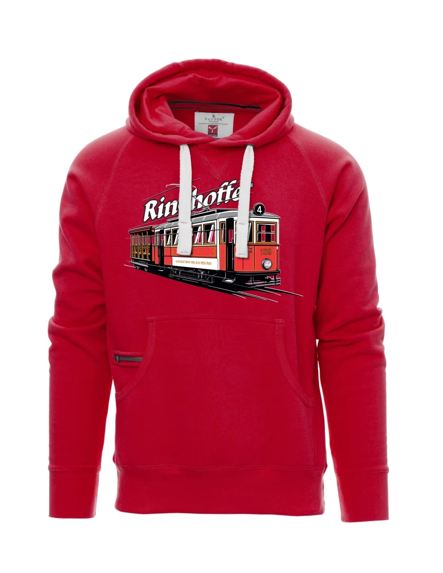 Rotes Sweatshirt für Männer Straßenbahn Ringhoffer