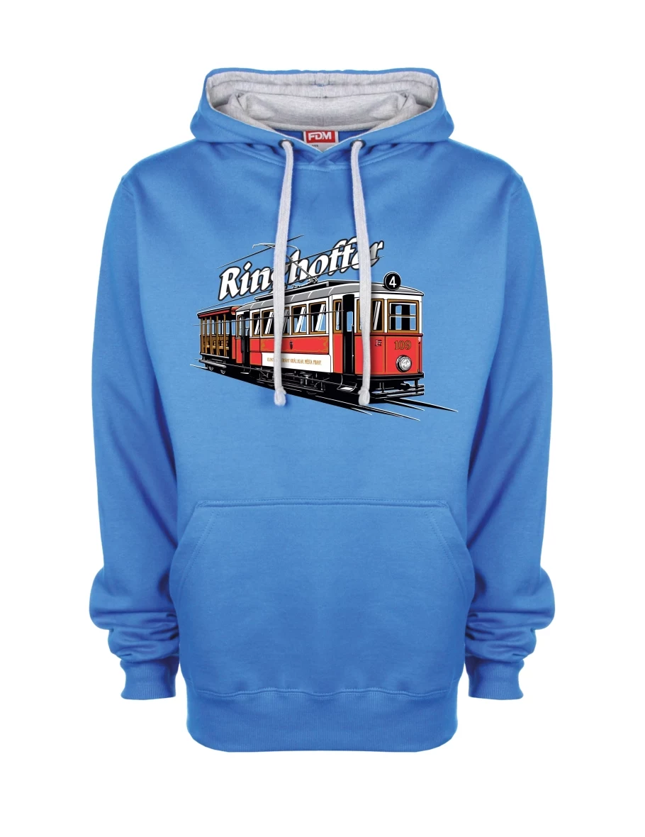 Grau-blaues Sweatshirt Straßenbahn Ringhoffer
