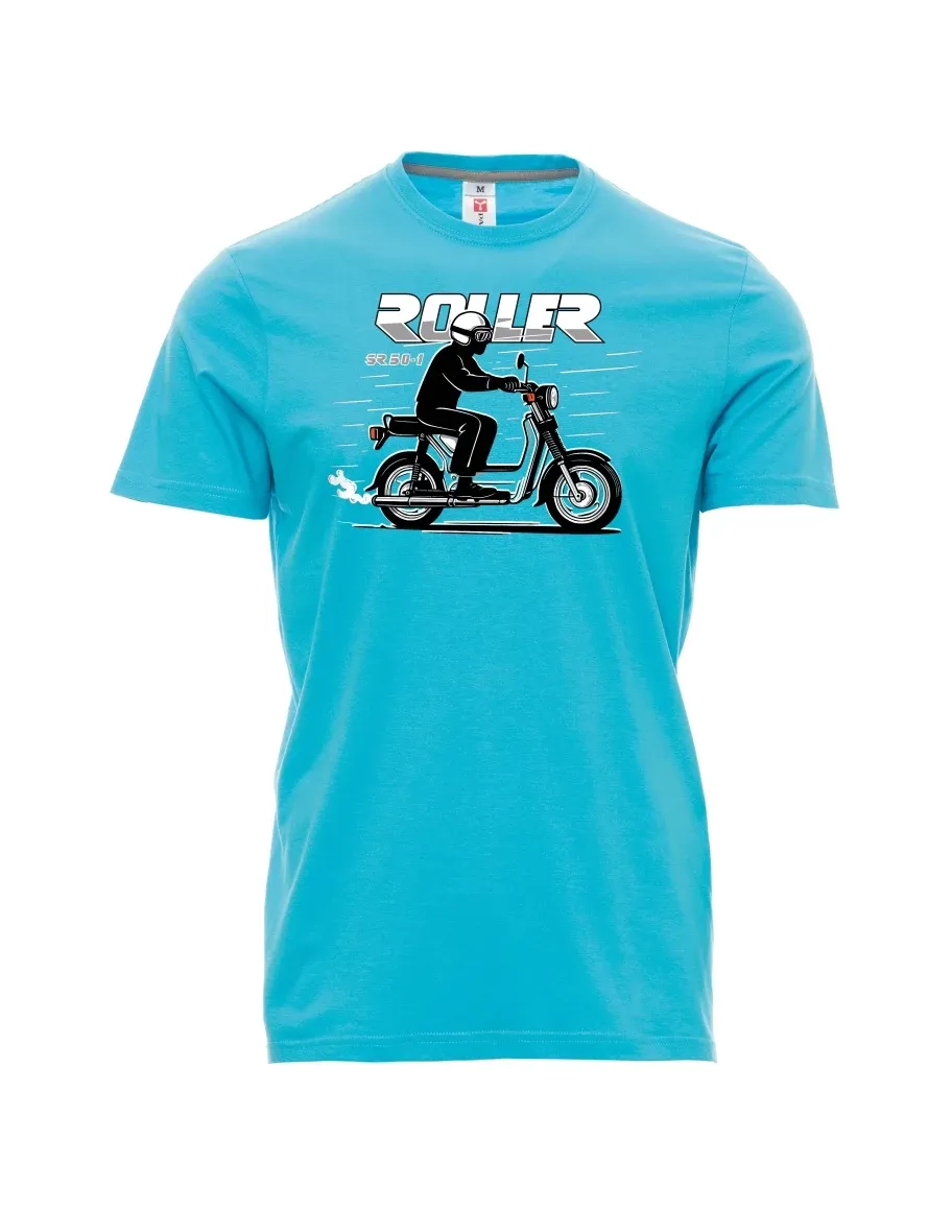 Atoll-blaues T-Shirt für Männer Motorroller SR 50/1 Roller