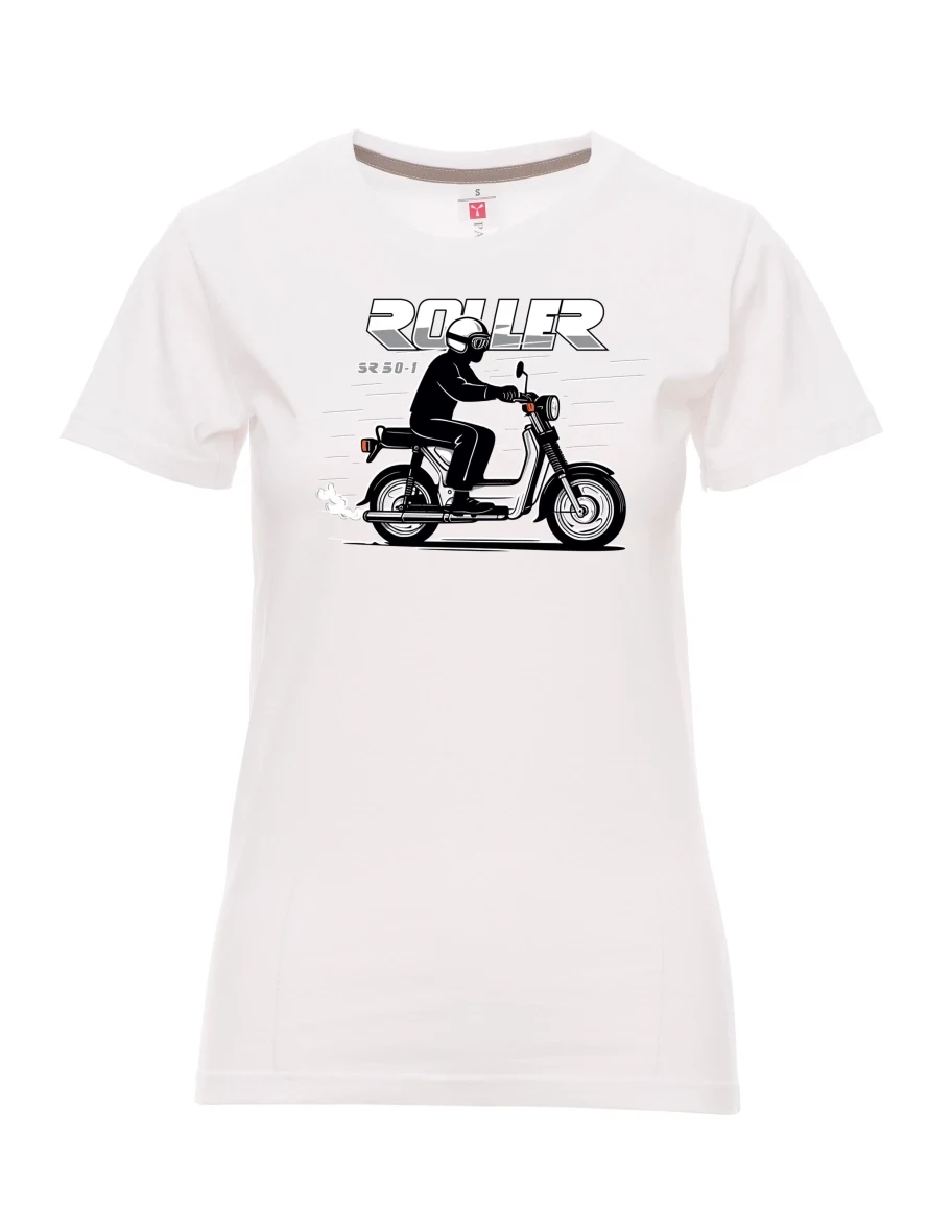 Weißes T-Shirt für Damen Motorroller SR 50/1 Roller