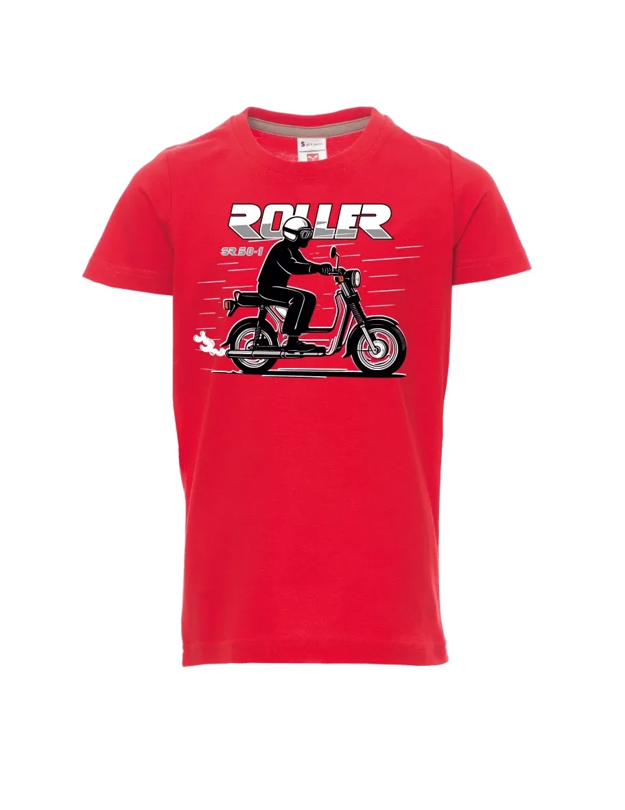 Rotes Kinder T-Shirt Motorroller SR 50/1 Roller